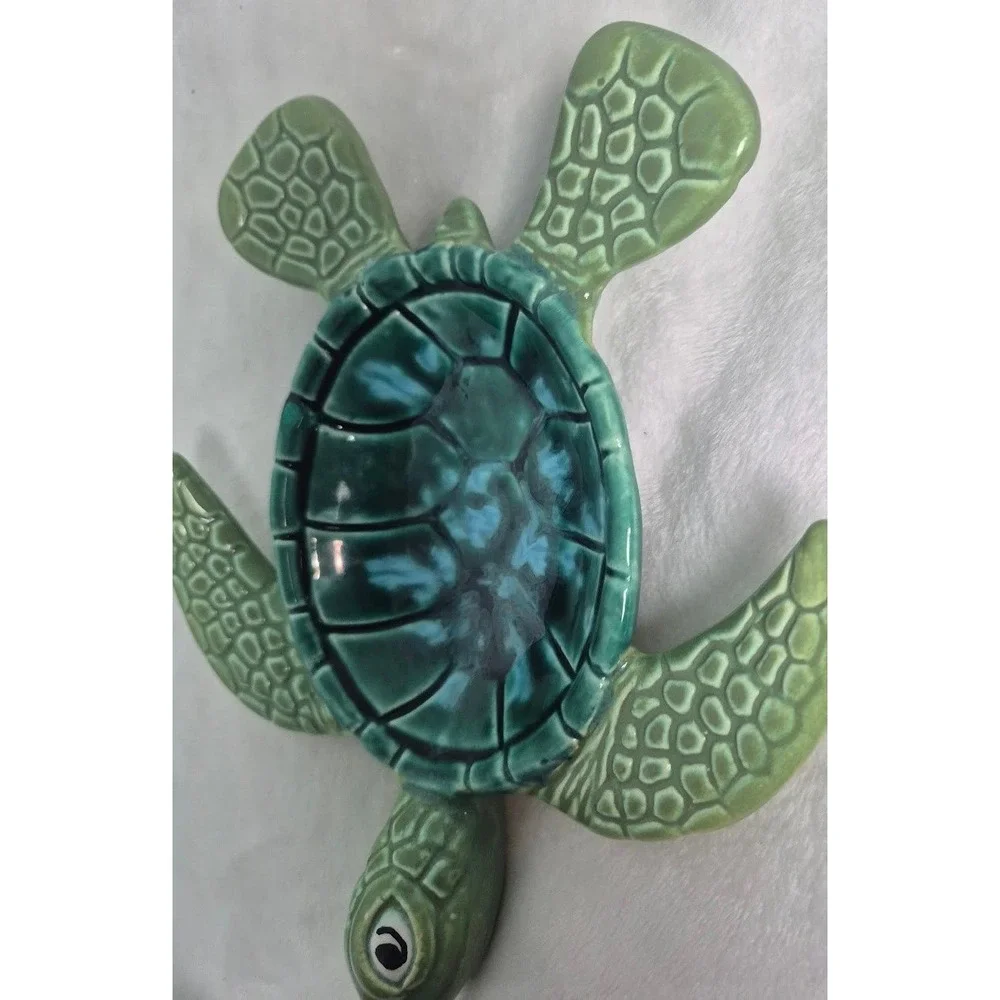 Ben Diller Maui Hawaiian Studio Pottery Ceramic Sea Turtle Dish Limited Edition